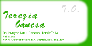 terezia oancsa business card